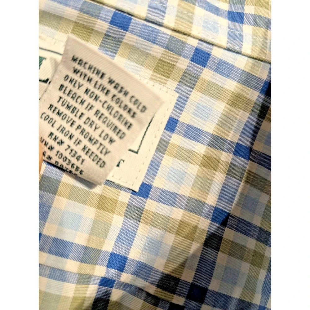 VTG. LL Bean Mens Sz: L Traditional Fit Button Down Shirt Plaid Cotton Pristine! - Picture 11 of 16